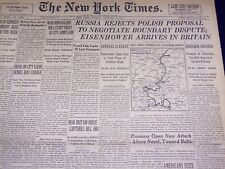 1944 JANUARY 17 NEW YORK TIMES - EISENHOWER ARRIVES IN BRITAIN - NT 1741 picture