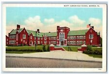 Warren Pennsylvania PA Postcard Beauty Junior High School Building c1940 Vintage picture