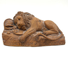 Carved Switzerland “Lion Of Lucerne” Helvetiorum Fidei AC Virtuti Lion Figure picture