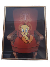 Tweety Bird Relaxing in Large Chair Framed Color Picture Print Looney Tunes 8x10 picture