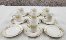 Noritake M Japan Cup & Saucer Set Vintage Dinnerware 7 Cups, 9 Plates China picture