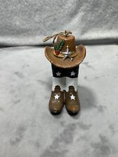 Texas Cowboy Boots Hat Lone Star Ornament 4