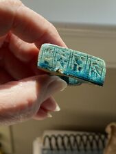 Ancient Egyptian Glazed Faience Hieroglyphics Ring 664-332 BC Authentic Original picture