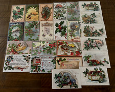 Big Lot of 25 ~Vintage ~Antique ~* TUCK*~Christmas Postcards~ 1900's~in Sleeves~ picture