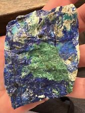 Blue LINARITE with Malachite ps Linarite  - Mex-Tex Mine, Bingham, New Mexico  picture