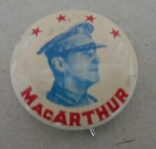 General Douglas MacArthur Early 1950's Four Star Political Campaign button picture