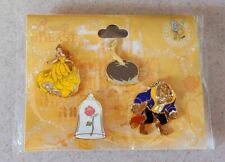 Disney Pin DLP - Beauty and the Beast Booster 4 Pin Set Belle Rose Beast Babette picture
