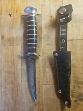 SUPER RARE Vintage  Solingen Germany 105 Voos Leather Wrap Handle Small Knife picture