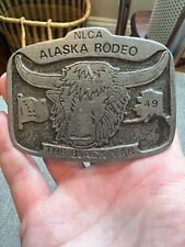 Alaska Statehood NLCA Rodeo Belt Buckle 1st Edition Vintage 80's Made USA picture