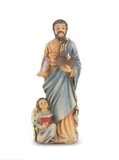 Statue St Matthew the Apostle Catholic Figurine 4 Inch Patron Saint w Holy Card picture