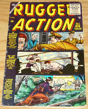 Rugged Action #4 FN- june 1955 - atlas comics - last issue - joe sinnott - war picture