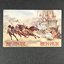 ANTIQUE 1910 POST CARD BEN HUR WALLACE MEMORIAL EDITION SEARS ROEBUCK POSTCARD picture