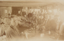Vtg 1910s 20s Men in Western Meeting CO Postcard RPPC Bottle Wine Drinking picture