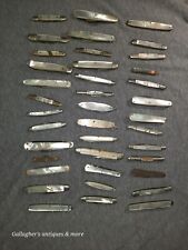 Massive antique Vintage mother of pearl pocket knife lot 39 US and Germany picture