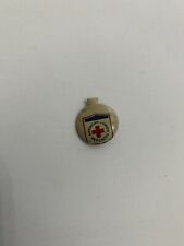 Vintage c.1940's American Junior Red Cross Fold Over Tab Button picture
