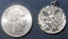 Vintage Guardian Angel, Miraculous Medal Sterling Silver picture