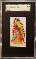 1939 V118 Ganong Bros. Ltd. - MAN and CHIEF - Big Chief Chocolate #43 - SGC 40 picture