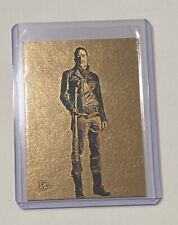 Negan Gold Plated Limited Artist Signed “The Walking Dead” Trading Card 1/1 picture