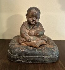Antique 1920’s Hubley Japanese Takeo Boy on Cushion ~Cast Iron Doorstop #61 picture