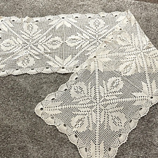 Vintage Large Handmade Crocheted Doily Table Runner 70 x 18 picture
