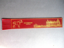 Leather BOOKMARK NORFOLK Houghton Hall Shire Horse Exterior Burgundy Unused picture