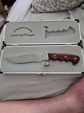 VINTAGE Fixed Blade MAXAM MILITARY COMMEMORATIVE HUNTING KNIFE & CASE picture