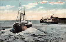 Folkestone England Steamship Steamer S.S. Empress Vintage Postcard picture