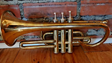 Genuine Brass Trumpet For Decorative Use Only 13 ½” Long picture