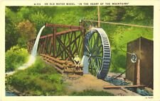 Beautiful Painting of An Old Water Wheel In The Heart of The Mountains Postcard picture