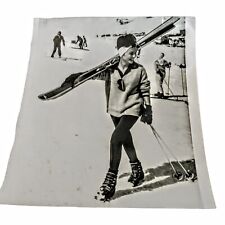 1962 Original Press Photograph Skiing Queen Farah Empress Iran B & W 8