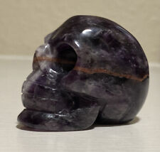 1.5 Inch Natural Purple Hand Carved Miniature Stone Skull picture
