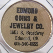 Vintage Edmond Coin & Jewelry Co. Edmond, OK Wooden Nickel - Token Oklahoma picture