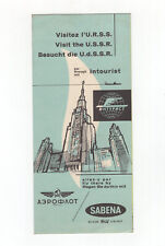 Vintage 1950's AEROFLOT SABENA Airlines Brochures Visit USSR Timetable NHTYPNCT picture