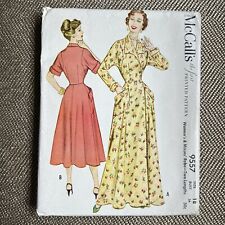 1950s McCall's 9557 House Dress Robe Vintage Sewing Pattern Sz 18 Bust 36 Uncut picture