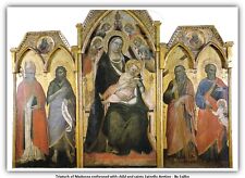Triptych of Madonna enthroned with child and saints Spinello Aretino picture