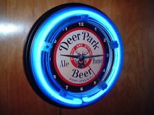 Deer Park New York Beer Bar Neon Wall Clock Advertising Sign picture