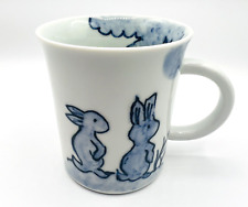 Kutani Yaki Ware Iwataya Mug Rabbit Good Friends Made in Japan Boxed Gift picture