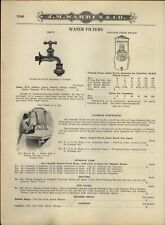1916 PAPER AD Aqua Earthenware Water Filter Pasteur Eureka Houchin Fulper  picture