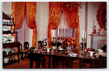 Natchez MS-Mississippi, Rosalie Mansion Dining Room, Vintage Antique Postcard picture