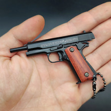 1911 Keychain, Pistol Shape Keychain 1:3 Scale Gun Model Keychain Mini Metal Gun picture