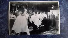 1900's Vintage Barbershop Interior 4 Barbers Large Shop Photo picture