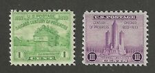 1933 CENTURY OF PROGRESS WORLD'S FAIR - CHICAGO - 2 U.S. STAMPS - MINT CONDITION picture