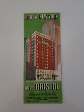 Rare 1942 Hotel Bristol 11x18 New York City Subway NYC MAP Vintage Mint NY picture