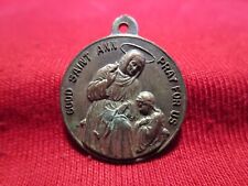 Good St Ann Medal Silvertone St Patrick's San Francisco Novena 1947 7/8