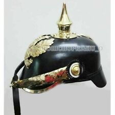 Imperial Officer’s Grade Prussian Collectible German Leather Pickelhaube Helmet picture