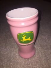 John Deere Tractors Mug PINK Coffee Cup Glazed Ceramic Tractor Glass Rare picture