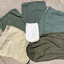 Wholesale Lot 6 Vtg Military Bags Laundry /Flyers / Duffel U.S. Army OG-107 HBT picture