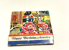 Vintage Matchbook Collectible Ephemera HAPPY BIRTHDAY, AMERICA picture