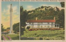 Cravens House & Ohio Monument in Chattanooga Tennessee Linen Vintage Post Card picture