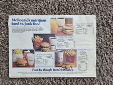 1980's Vintage McDonald's Paper Tray Placemat picture
